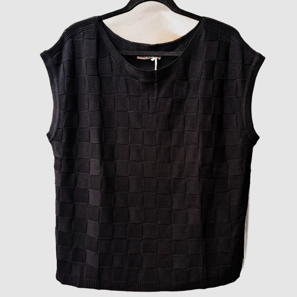 Grace Karin Tops - Grace Karin Black Checkered Women's Sweater Vest - Size M
